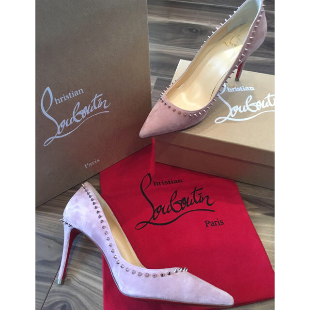 レディースChristianLouboutin anjalina スエード ピンク