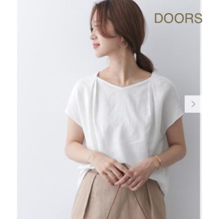 アーバンリサーチドアーズ(URBAN RESEARCH DOORS)の新品 DOORS  リネンフレンチタックブラウス(シャツ/ブラウス(半袖/袖なし))