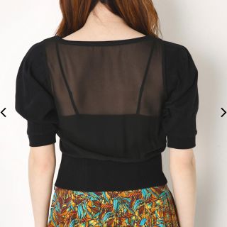 スライ(SLY)の新品タグ付♡ SLY BACK SHEER TOPS  rienda ZARA(Tシャツ(半袖/袖なし))