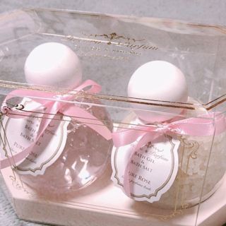 アフタヌーンティー(AfternoonTea)の香水型 バスジェル＆バスソルト セット ♡デコラ パルファム ピュアローズの香(入浴剤/バスソルト)