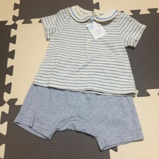 ニットプランナー(KP)の新品！CUTECY KP♡セーラーボーダーセットアップ♡70(Ｔシャツ)