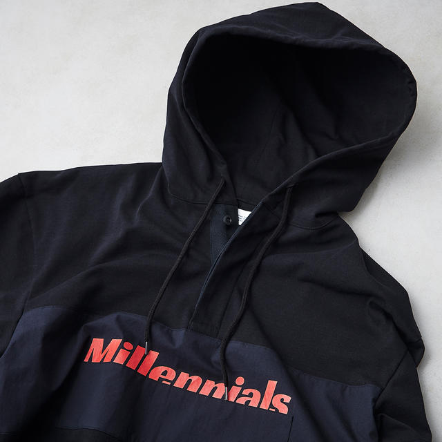 Jieda(ジエダ)のDAIRIKU Millennials Rugby Hoodie lui's メンズのトップス(パーカー)の商品写真