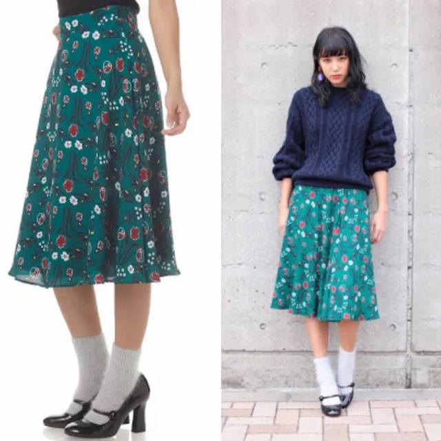 SLY(スライ)のスライ 花柄スカート レディースのスカート(ひざ丈スカート)の商品写真