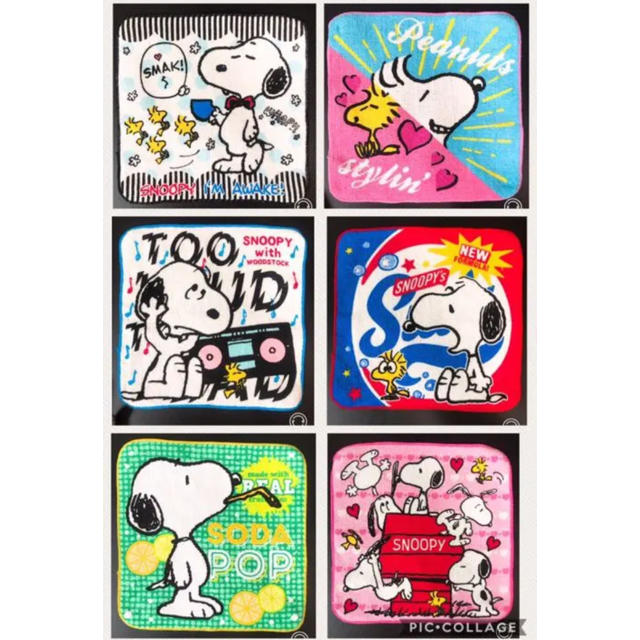 SNOOPY(スヌーピー)のスヌーピー ミニタオル 6枚セット エンタメ/ホビーのアニメグッズ(タオル)の商品写真