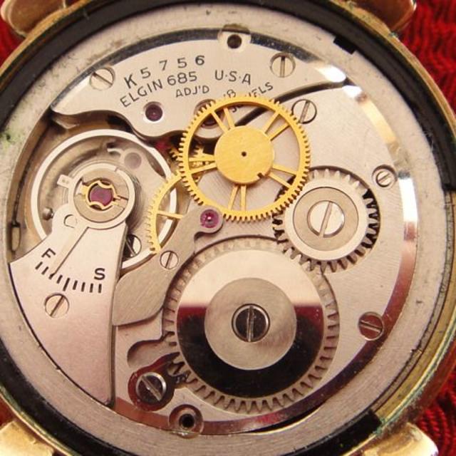 ELGIN(エルジン)のOH済★1950's エルジン USA製 10金張り手巻きアンティーク腕時計 メンズの時計(腕時計(アナログ))の商品写真