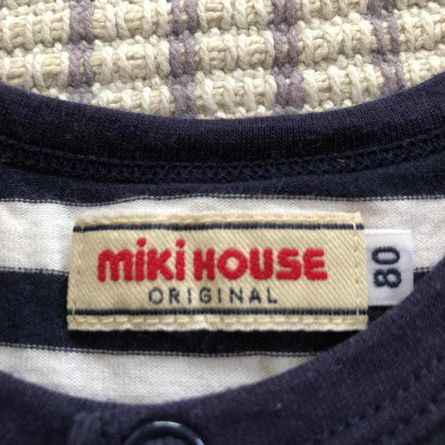 mikihouse(ミキハウス)の男児 ミキハウス カバーオール 半袖 80㎝ キッズ/ベビー/マタニティのベビー服(~85cm)(カバーオール)の商品写真