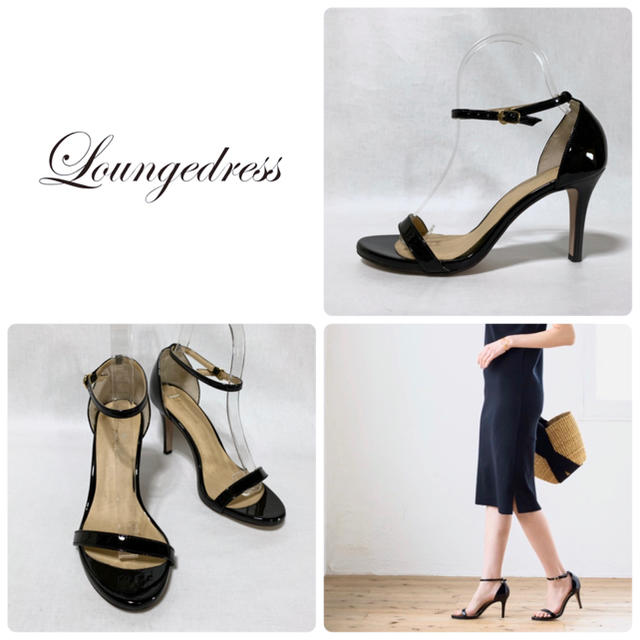 セール! □2018SS 美品 定2.5万 ラウンジドレス サンダル 37 23.5 黒