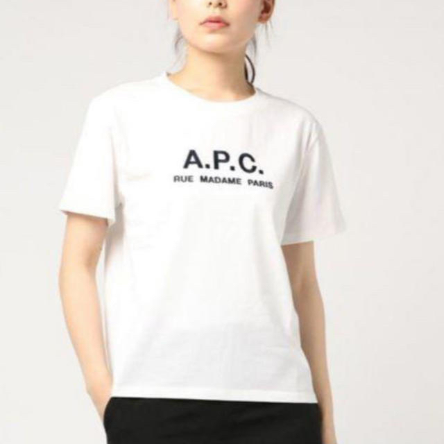 【新品】A.P.C.アーペーセー ロゴ刺繍Tシャツ★男女兼用　半袖★ 白Sサイズ