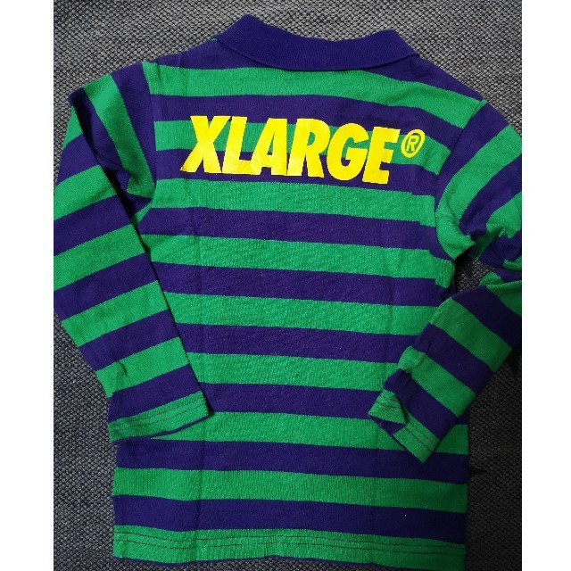 XLARGE(エクストララージ)のxlargekids ラガーシャツ　5T 120cm キッズ/ベビー/マタニティのキッズ服男の子用(90cm~)(Tシャツ/カットソー)の商品写真