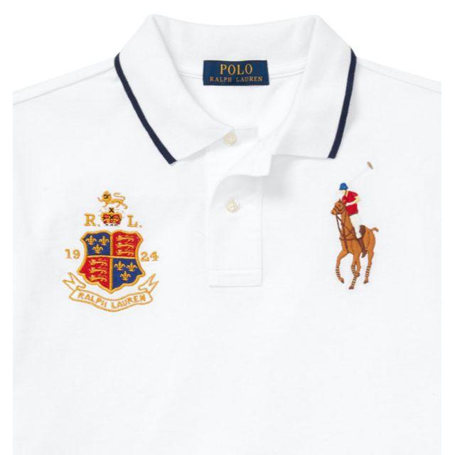 Ralph Lauren(ラルフローレン)の☆新品☆160 ラルフローレン 半袖メッシュポロシャツ ホワイト 4176 キッズ/ベビー/マタニティのキッズ服男の子用(90cm~)(Tシャツ/カットソー)の商品写真