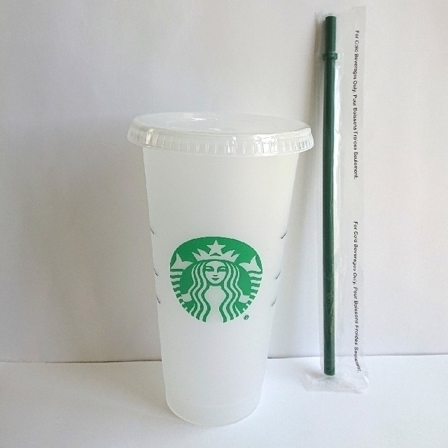 Starbucks Coffee(スターバックスコーヒー)の【日本未発売】スターバックス リユーザブルコールドカップ★ストロー付  インテリア/住まい/日用品のキッチン/食器(タンブラー)の商品写真