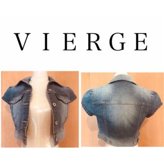 ヴィエルジュ(VIERGE)の新品未使用❣️VIERGE ヴィエルジュ ショート丈 半袖デニムジャケット(Gジャン/デニムジャケット)