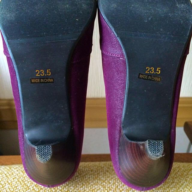 パープルパンプス レディースの靴/シューズ(ハイヒール/パンプス)の商品写真