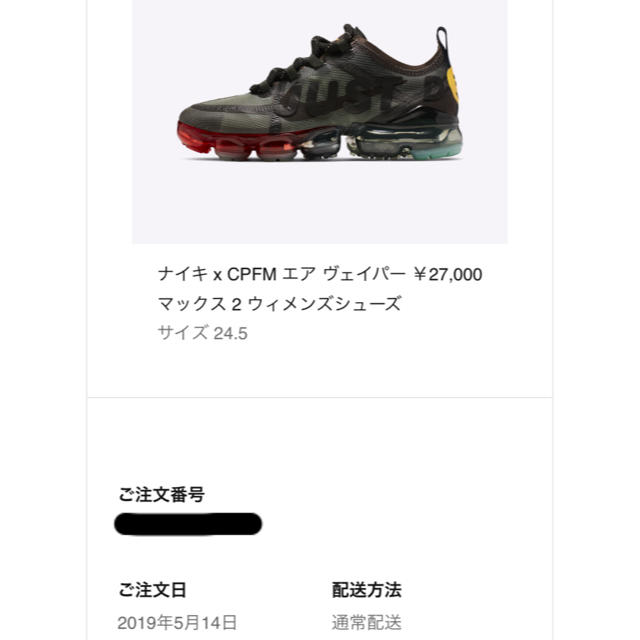 Nike Air VaporMax CPFM ヴェイパーマックス 24.5㎝