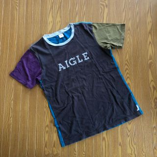 エーグル(AIGLE)のAIGLE ロゴ Tシャツ L クレイジーパターン(Tシャツ/カットソー(半袖/袖なし))