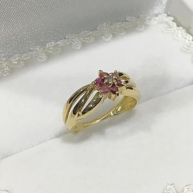 K18 ルビー リング レディースのアクセサリー(リング(指輪))の商品写真