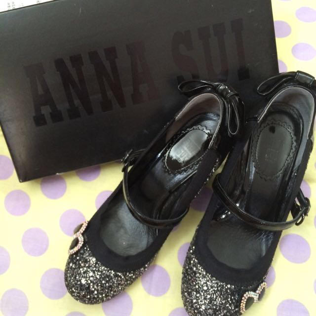 ANNA SUI(アナスイ)のラメリボンパンプス レディースの靴/シューズ(ハイヒール/パンプス)の商品写真