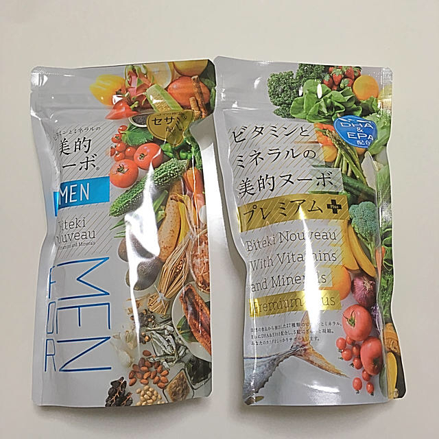 美的ヌーボプレミアム & 美的ヌーボFOR MAN ペアセット 食品/飲料/酒の健康食品(ビタミン)の商品写真