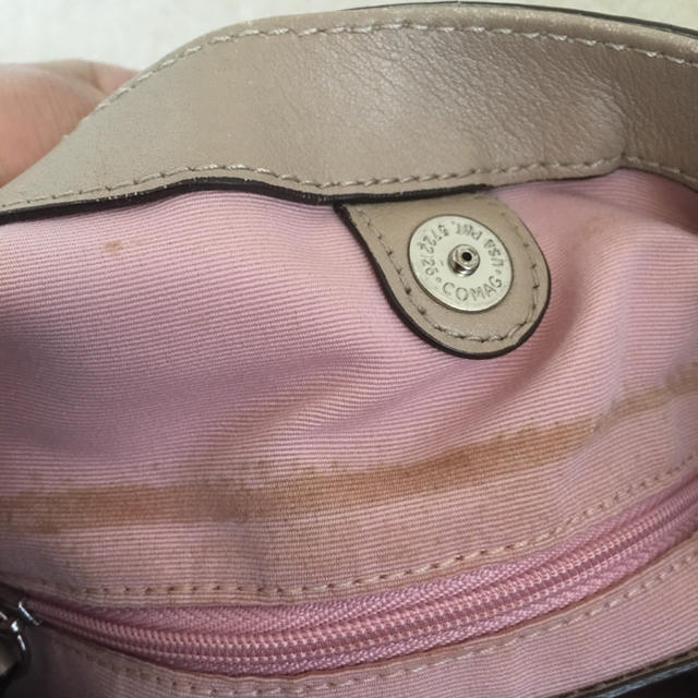 COACH コーチ ショルダーバッグ オプアート柄 ピンク
