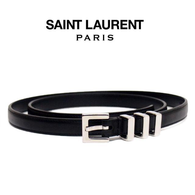 Saint Laurent Paris 3連バックル ベルト 85 サンローラン-