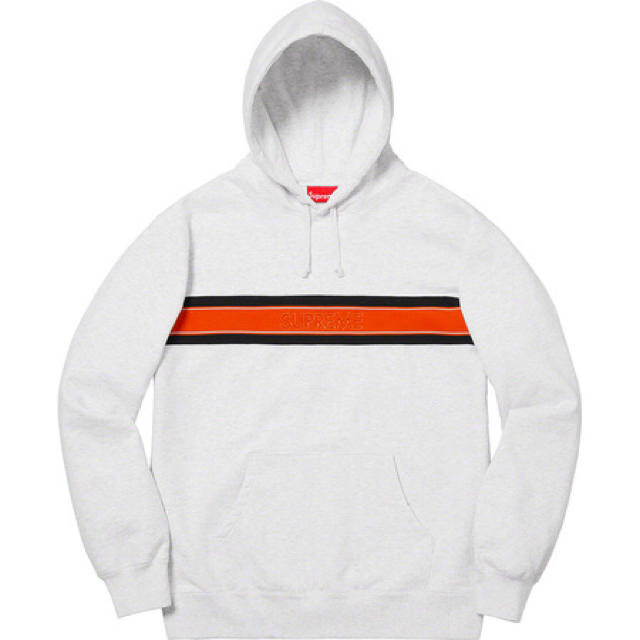 パーカー【M】Supreme chest  stripe logo Hooded