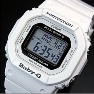 ベビージー(Baby-G)のCASIO カシオ baby-G デジタル 腕時計◎ホワイト(腕時計)
