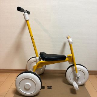 ムジルシリョウヒン(MUJI (無印良品))の無印 三輪車 黄色(三輪車/乗り物)