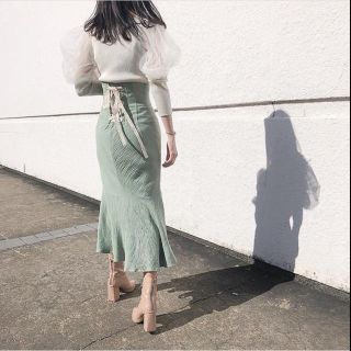 ❤️完売品❤️ スナイデル コットンリネンマーメイドスカート ミントグリーン ♡