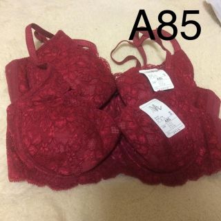 華レース ブラジャー A85 2枚組 アンダー大きいサイズ(ブラ)