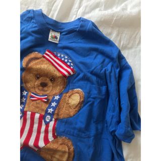 サンタモニカ(Santa Monica)のvintage 90s フルーツオブザルーム usa くま 🧸 Tシャツ(カットソー(半袖/袖なし))