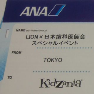 LuLu様専用キッザニア ２枚セット LION×日本歯科医師会スペシャルイベント(遊園地/テーマパーク)