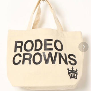 ロデオクラウンズワイドボウル(RODEO CROWNS WIDE BOWL)の新品 RODEO CROWNS トートバッグ 白 キャンバス ブランド 大容量(トートバッグ)