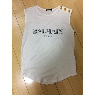 バルマン(BALMAIN)のバルマン BALMAIN ロゴ タンク カットソー 36(Tシャツ(半袖/袖なし))