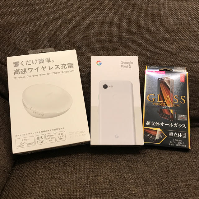 ANDROID - Google Pixel3 64GB 白 ワイヤレス充電  フィルム付き
