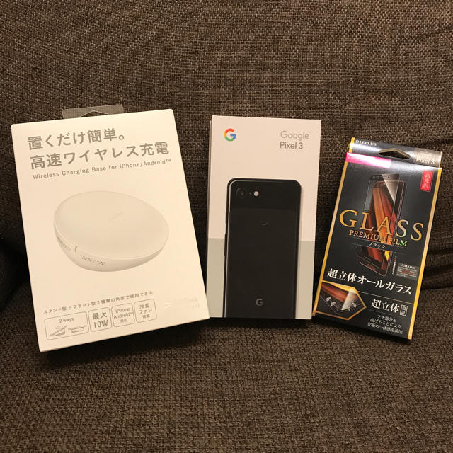 ANDROID(アンドロイド)のGoogle pixel3 64GB  黒 ワイヤレス充電 フィルム 付き スマホ/家電/カメラのスマートフォン/携帯電話(スマートフォン本体)の商品写真