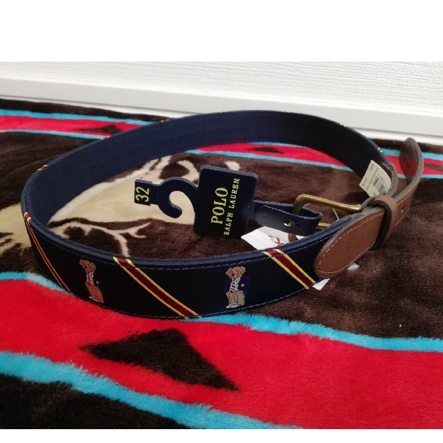 POLO RALPH LAUREN(ポロラルフローレン)のモンブラン様専用★POLO RALPH LAURENレザーポロベアーベルト32 メンズのファッション小物(ベルト)の商品写真