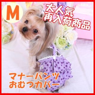 犬用 マナーパンツ おむつカバー Ｍ パープル サニタリーパンツ カバー 208(犬)