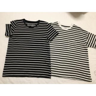 ムジルシリョウヒン(MUJI (無印良品))の無印 ボーダーTシャツ2枚セット (Tシャツ(半袖/袖なし))