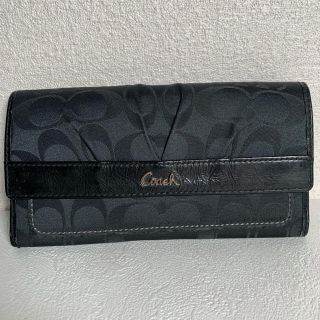 コーチ(COACH)のCOACH コーチ 長財布 シグネチャー ブラック 3(財布)