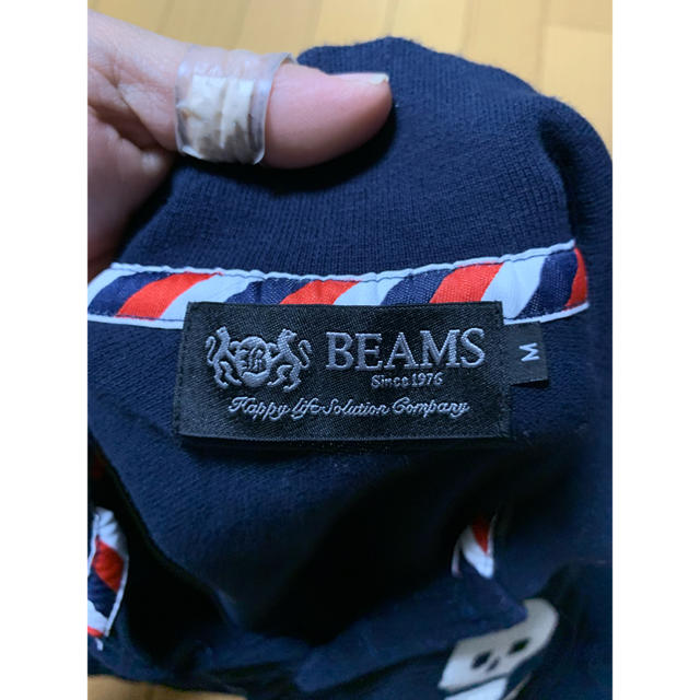 BEAMS(ビームス)のBEAMS(ビームス)BIGスカル刺繍 半袖デザインポロシャツ メンズのトップス(ポロシャツ)の商品写真