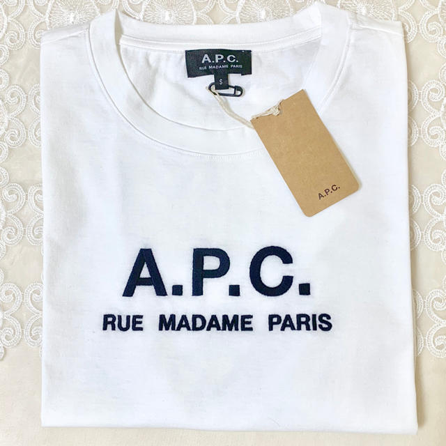 新品未使用 Sサイズ APC ロゴ刺繍 Tシャツトップス