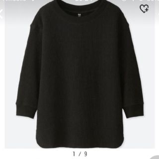 ユニクロ(UNIQLO)のワッフルクルーネックTシャツ(Tシャツ(長袖/七分))