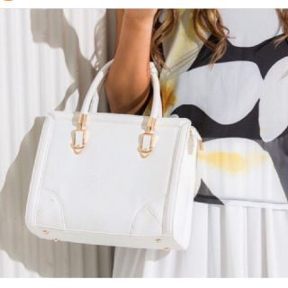 rienda ツイードマルチハンドBAG ハンドバッグ ホワイト 白 ルクア限定 ...