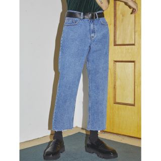 コムデギャルソン(COMME des GARCONS)のOpen the door straight crop denim pants (デニム/ジーンズ)