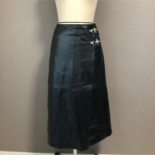 セリーヌ(celine)の値下げCeline レザー巻きスカート(ロングスカート)