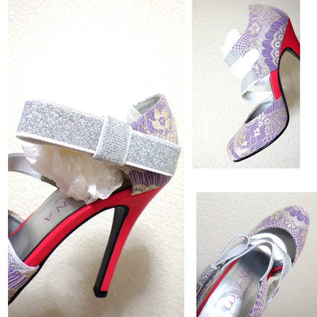 DIANA(ダイアナ)の23cm*美品*DIANA amorosa リボン&総レース パンプス アモロサ レディースの靴/シューズ(ハイヒール/パンプス)の商品写真