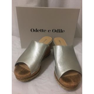 オデットエオディール(Odette e Odile)の【美品】odette e odette ミュール 36 レザー・コルク(サンダル)