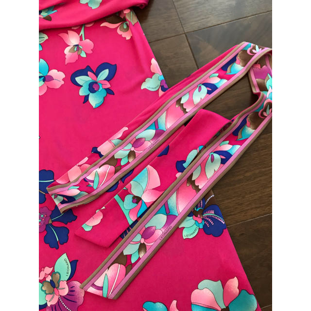 レオナール♡ピンク華やかワンピース 38 レオナール♡ピンク華やかワンピース 38
