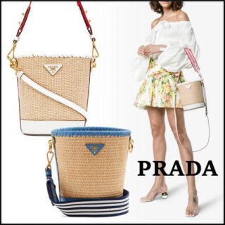 プラダ(PRADA)のriri🐠🌴💓様専用　プラダ★カゴバッグ★バケツ型(かごバッグ/ストローバッグ)