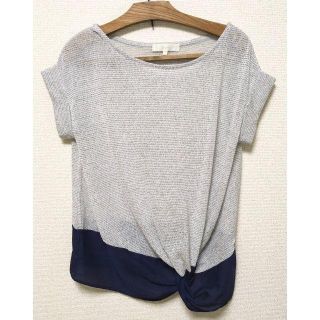 グローブ(grove)のgrove*ニットとブラウス構成の半袖トップス(カットソー(半袖/袖なし))